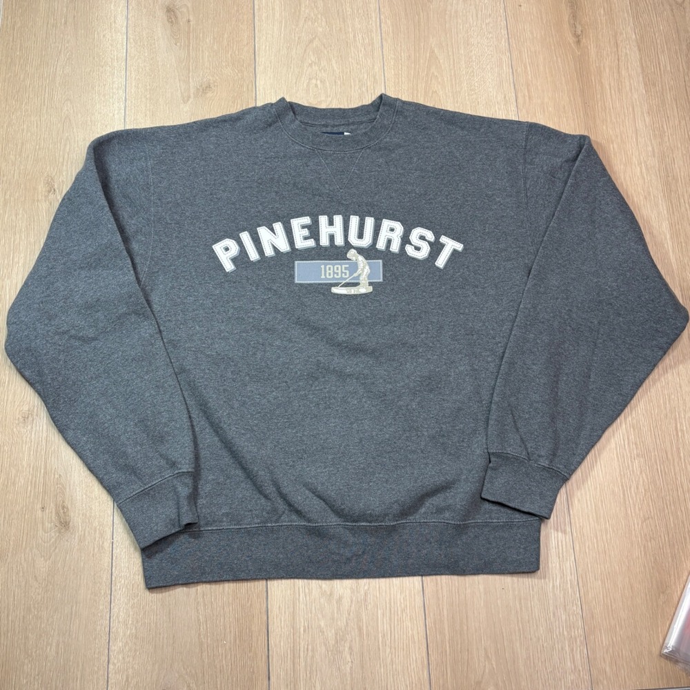 Pinehurst 1895 Golf Crewneck Sweatshirt Gear for Sports Gray Mens Medium Grey